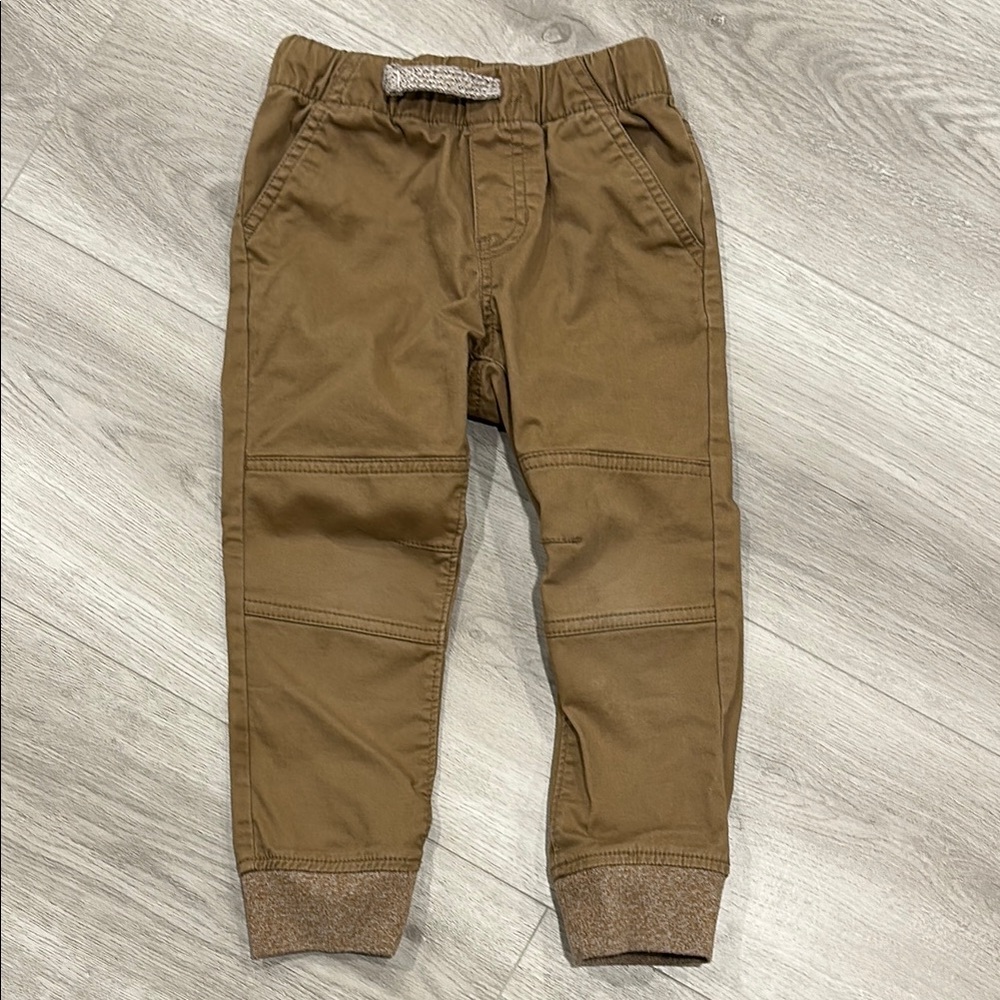 Cat & Jack Tan Jogger Sweatpants with Elastic Cuffs